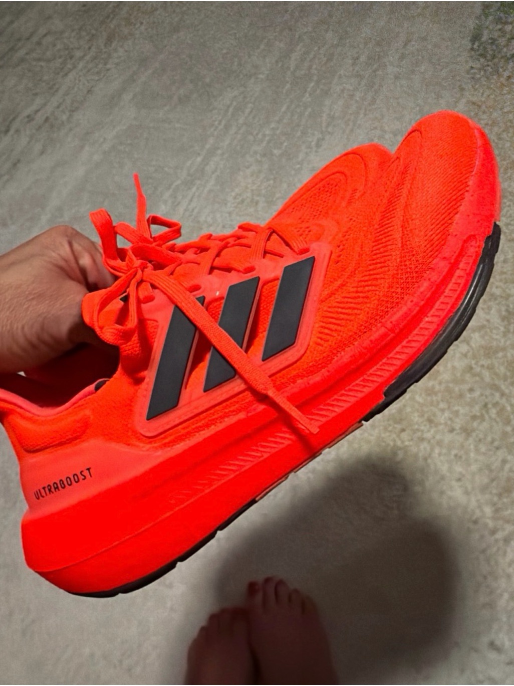 Adidas Bright Orange Ultraboost Running Shoe